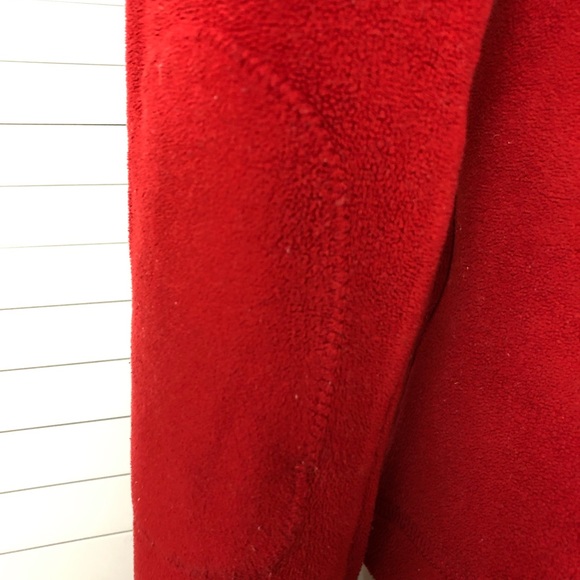 Napapijri Women's Full Zip Red Fleece Jacket w Elbow Patches and Pockets S - Picture 8 of 8